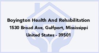Boyington Health And Rehabilitation