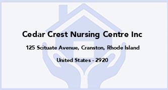 Cedar Crest Nursing Centre Inc
