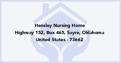Hensley Nursing Home