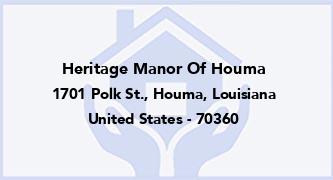 Heritage Manor Of Houma