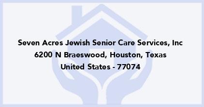 Seven Acres Jewish Senior Care Services, Inc