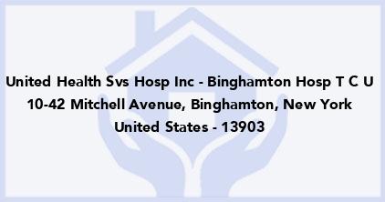 United Health Svs Hosp Inc - Binghamton Hosp T C U